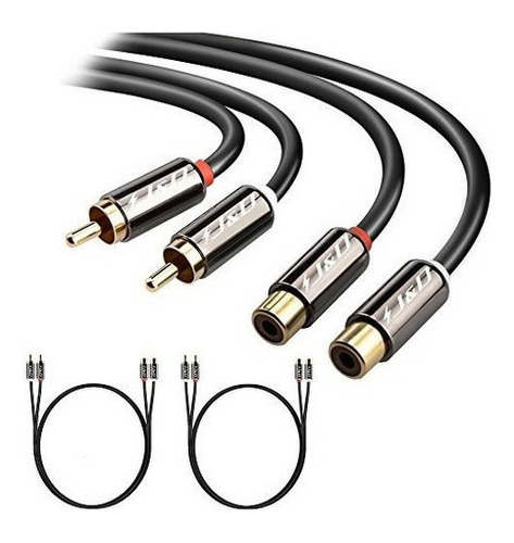 2pack 2rca A 2rca Cable J Y D Chapado En Oro Cobre Shell Res