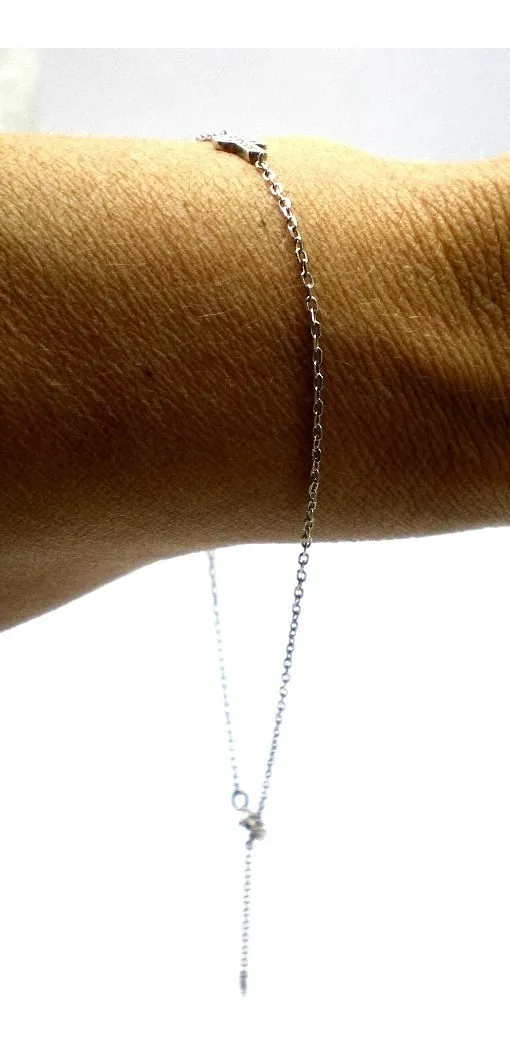 Pulsera/tobillera De Plata 925 Y Zafiros