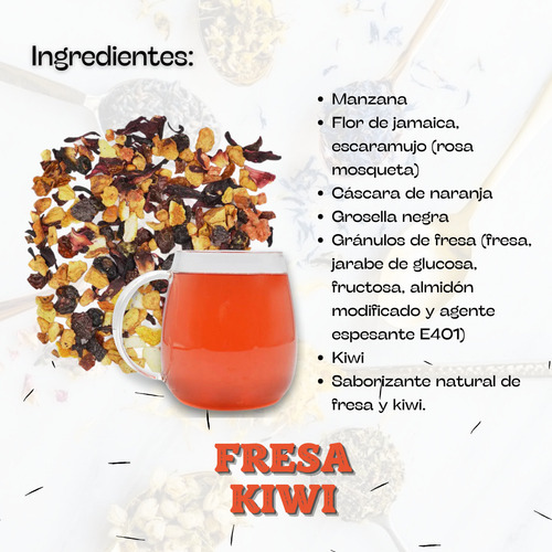 Tisana Frutal Eurote Sabor Fresa - Kiwi 250g