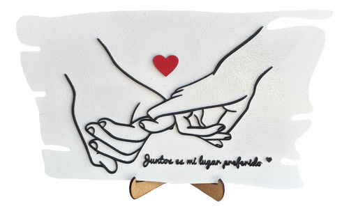 Cuadro Decorativo Novios Pareja Regalo Manos Entrelazadas