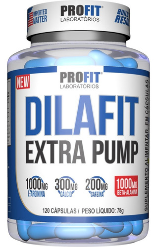 Vasodilatador Dilafit Extra Pump Profit Laboratorio 120 Cáps