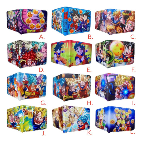 Billeteras Anime De Dragon Ball Super Juvenil Unisex 