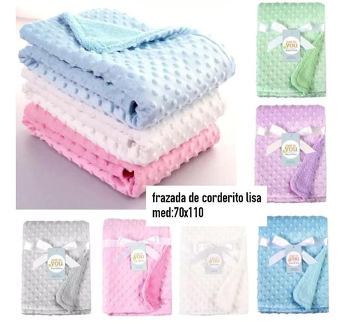 Frazada Manta Recibidora Lisa Corderito Cuna Bebe Infantil