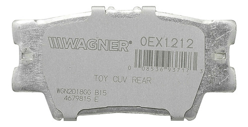 Balatas Oex Traseras Toyota Camry 07/22 Wagner