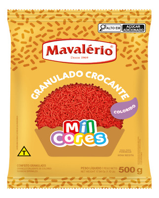 X3 Sprinkles Granulado Lluvia / Palito 500g Rojo Mavalerio