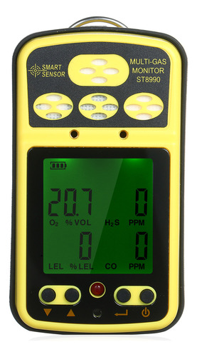 1 Monitor Multigas Smart Sensor St8990 Recargable 4 En 1