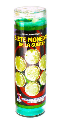 Veladora Siete Monedas De La Suerte Ritualizada Aromatica