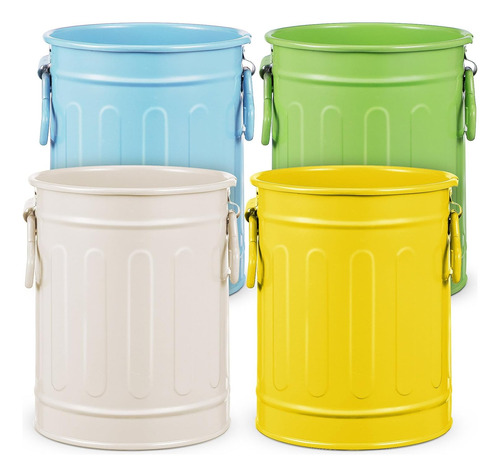 4 Soportes De Metal Para Lápices De Colores, Cubos De Metal