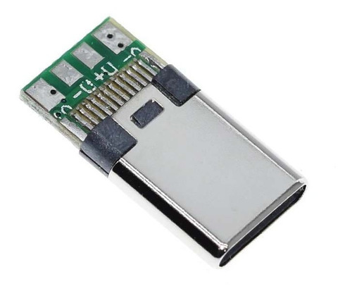 Conector Ficha Usb Tipo C Macho En Pcb - Pack X 2 Unidades