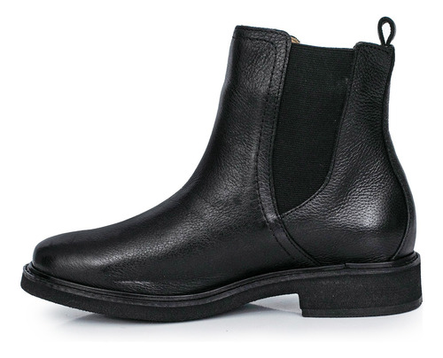 Bota Cuero Mujer Botineta Clasica Elastico Botita Briganti