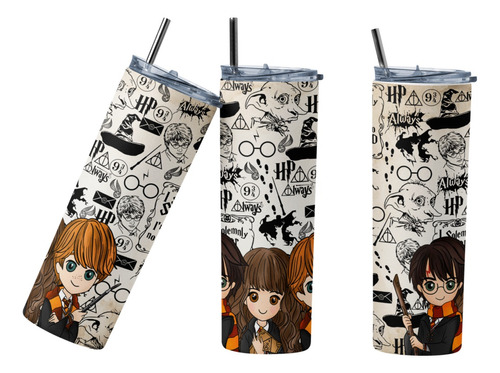 Termo Botella Térmica Harry Potter, Hermione Ron