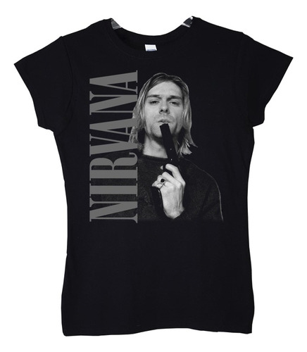 Polera Mujer Nirvana Kurt Gun Rock Abominatron