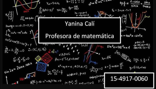 Clases Particulares De Matemática , Presenciales O Virtuales