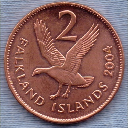 Falkland Islands 2 Pence 2004 * Ganso De Meseta *