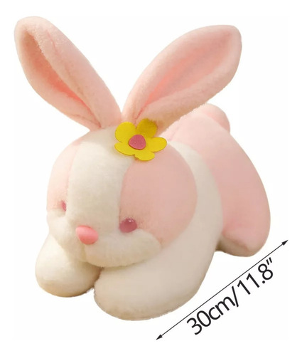 Lindo Conejito De Peluche De Pascua, Muñeca Con Forma De Flo