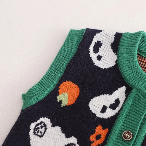 Conjunto De Pantalones De Punto Con Dibujos Animados Para Ni