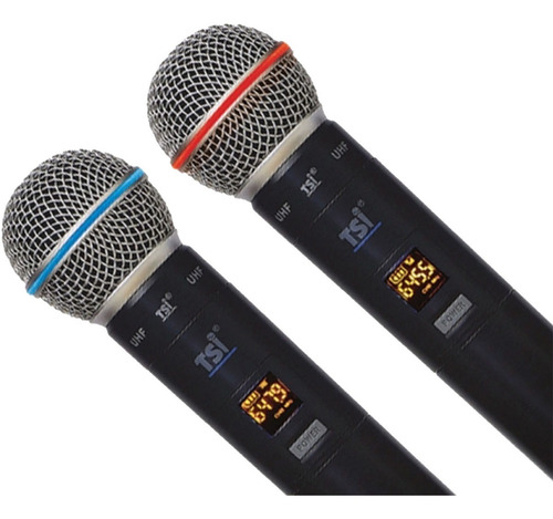 Imagem 3 de 9 de Microfone Sem Fio Profissional Tsi Ud1200uhf Duplo 96 Canais