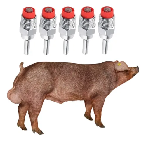 comprar Bebedero Chupón Para Cerdo Inoxidable X 5 Unidades