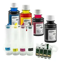 Comprar Bulk Ink Para Epson Tx200 Tx220 Tx400 + 4 Frascos De Tinta