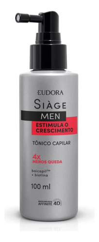 Tônico Eudora Siàge Men Estimula O Crescimento De 100ml