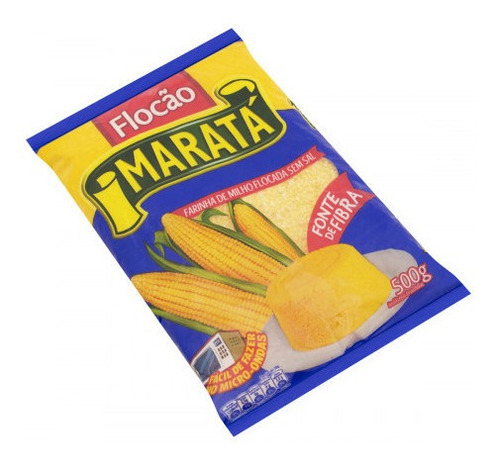 Imagem 4 de 4 de Farinha De Milho Flocada Flocão Cuscuz Maratá Sem Sal 500g