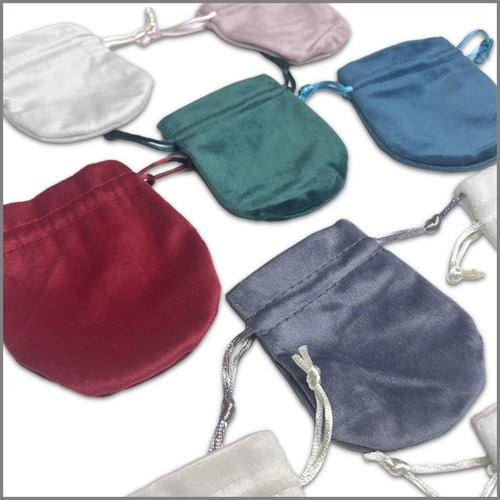 Bolsa Organizadora De Joias Com Cinza Escuro 7,5x9,5cm