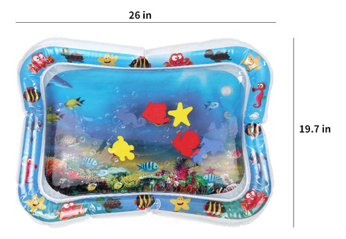 Alfombra De Juego Inflable Para Bebés, Agua, Barriga