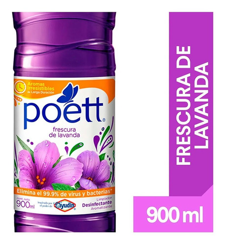 Poett Limpiador Liquido Multi Espacios Aroma Lavanda X900 Ml