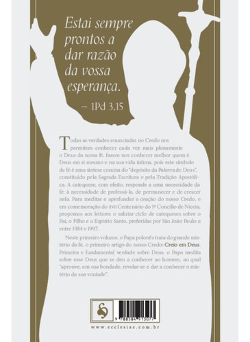 Kit Catequese Sobre O Credo, Vol. 1: Creio Em Deus Pai (capa