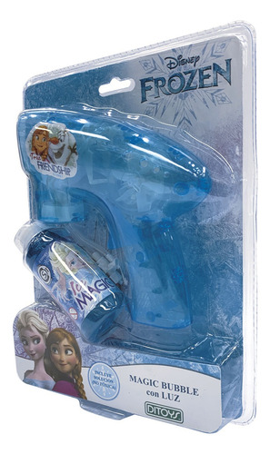 Imagen 4 de 9 de Frozen Burbujero Automatico Pistola Lanza Burbujas C/ Luz Ed