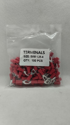 Terminal Tipo Horquilla Rojo Svm 1.25-4 ( Awg 22-16 ) 