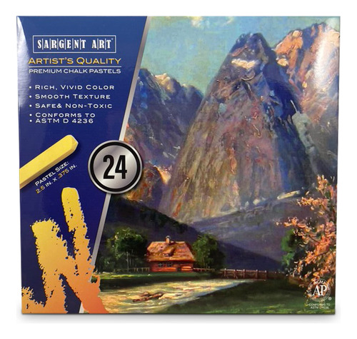 Sargent Art 22-4124 Pstel Cuadrado Tiza Color Unidad