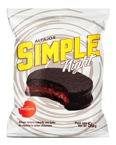 Alfajor Fantoche Simple Day O Night X 12u En Golosinar 