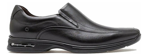 Sapato mocassim clássico Democrata Air Spot Smart Comfort 448027 de  couro preto design liso 40 BR para adultos - masculino