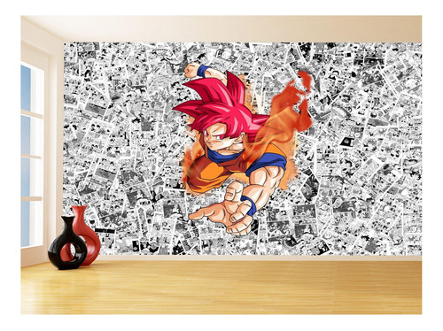 Papel De Parede Dragon Ball Goku Página Manga 3,5m Dbz555