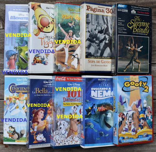 Películas Vhs Originales, Disney Y Otras - Ver Descripcion (Usado)