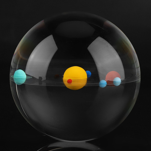 Bola De Cristal Transparente De 8 Cm, Esfera De Galaxias Tra
