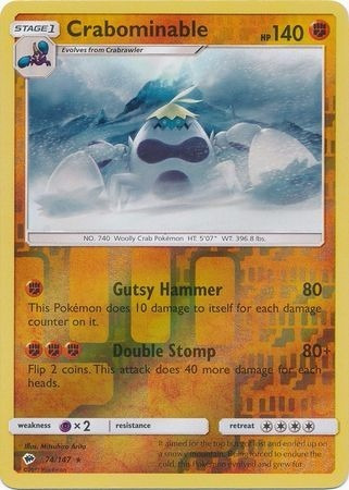 Cartas Pokemon Crabominable 74/147 Reverse Sum (Usado)