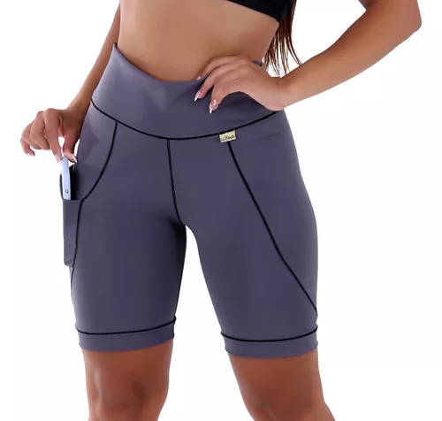 Kit 2 Shorts Moletinho Click Feminino com Bolso
