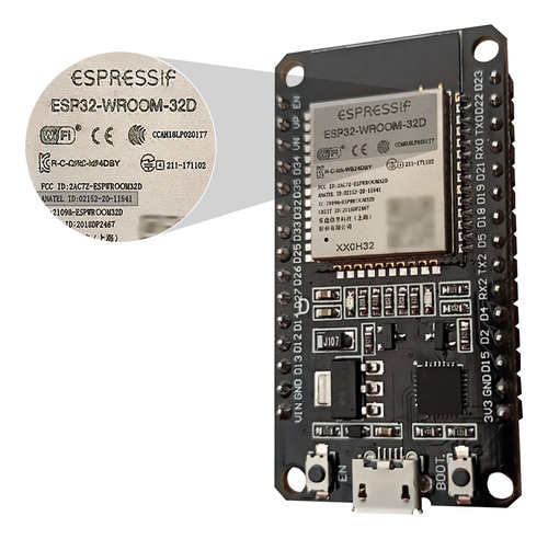 5x - Esp32 Doit Devkit Com Esp32-wroom-32d E Certif. Anatel