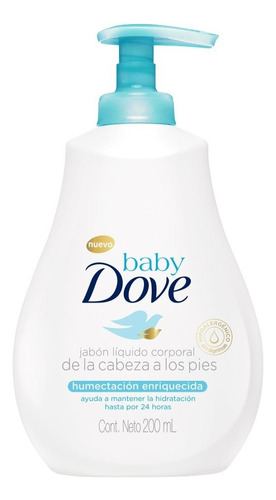 Jabón Líquido Baby Dove Humectación Enriquecida 200ml