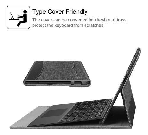 Funda Fintie, Para Microsoft Surface Pro X, 13 Pulgadas