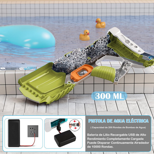 Agua Electrica,pistola De Agua Niños Con Succión Automática