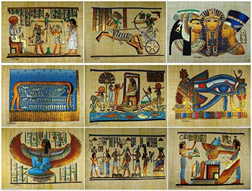 Juego De 25 Hojas De Papel De Papiro Egipcio De 11.8 X 15.7