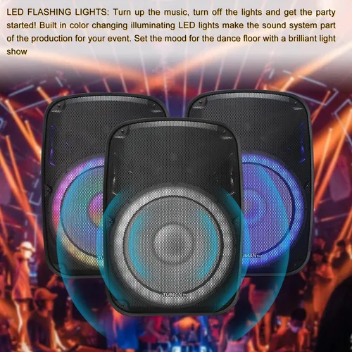 Altavoz Pa Amplificado Tuman Pro 120w Bluetooth 15 Led