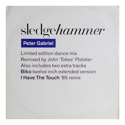 Peter Gabriel - Sledgehammer 12  Maxi Single Vinilo Usado