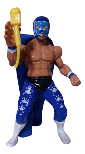 Muñeco De Lucha Libre - B L U E Panther- Accesorio Incluido