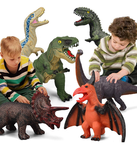 Gzsbaby 6 Juguetes Gigantes De Dinosaurio Para Nios Y Nios,