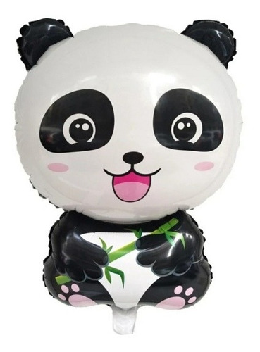 1 Globo Oso Panda Con Bambú