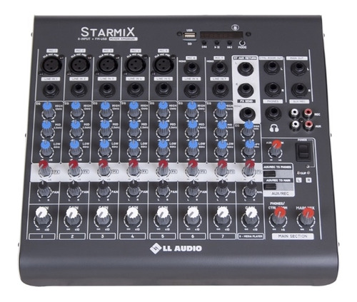 Mesa De Som 8 Canais Starmix Xms802r - Ll Áudio